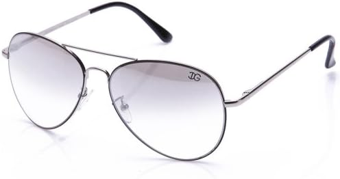 IG Metal Fashion Aviator Style Neon Colors Classic Metal Frame Sunglasses in Black/Silver