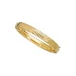 14K Yellow Gold Twisted Bangle Bracelet - 7.25 inches