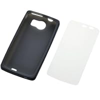 ELECOM SoftBank AQUOS PHONE THE PREMIUM 009SH用 (液晶保護フィルム付) シリコンケース ブラック PS-SH09SCBK