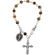 Sterling Silver Tiger Eye Rosary Bracelet