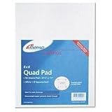 20lb Quadrille Pad with 8 Squares/Inch, Ltr, White, 1 50-Sheet Pad