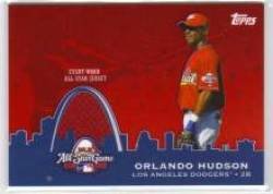 2009 Topps Update All-Star Stitches #AST-53 Orlando Hudson - Los Angeles Dodgers (Piece of Authentic Jersey) (Baseball Cards)