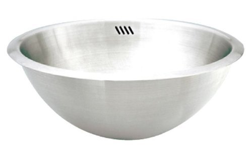 Decolav 1220-B Double Walled Round Brushed Drop-in or Undermount Lavatory with Overflow , Stainless Steel