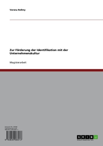 Zur Förderung der Identifikation mit der Unternehmenskultur (German Edition)