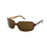 Karl Lagerfeld Women's Wraparound Sunglasses, Striped Tortoise/Beige, One Size