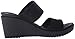 crocs Women's Leigh II 2-Strap Wedge, Black/Black, 9 M US
