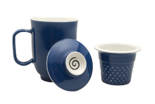 Learn More About The Tea Spot Steeping Mug, 3-Piece Handcrafted Porcelain Ceramic Tea Mug with Infus...