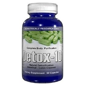 Detox-10 Body Detoxification Colon System Cleanser Pills