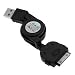 NEW Retractable Black USB Cable Cord for iPhone 3G 2ND