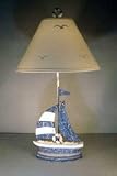 Judith Edwards Designs BLUE SAILBOAT LAMP 1627