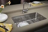 Elkay Lustertone Collection ELU2816 28 Undermount Single Bowl Stainless Steel Sink with 18-Gauge, 3-1/2 Drain and Sound Guard Undercoated: 7-1/2 in. Bowl Depth