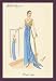 12 X 18 Stretched Canvas Poster Evening Gown in Blue and Gold