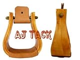 3 Wooden Bell Stirrups Leather Tread Western