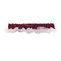 Jean M. Satin and Chiffon Garter- Merlot/ White
