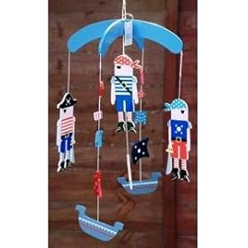 Gisela Graham Pirates Wooden Mobile