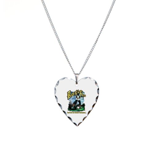 Necklace Heart Charm Golf Humor Bogie This