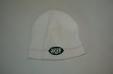 NFL Official Licensed New York Jets Beanie Knit Hat Cap White Cuffless Thin Pink Stripe