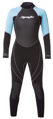 Hyperflex Wetsuits Girls' Access 3/2mm Full Suit,Black/Light Blue,16 On Sale