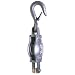 Campbell 3041AF 4" Single B and L Star Metal Steel Shell Block with AF Round Loose Hook, 1100 lbs Load Capacity, 1/2" Rope, 2-1/4" Sheave