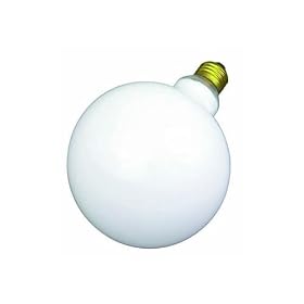 Satco S3004 150G40 150-Watts G40 Medium Base White Decorative Globe Incandescent Light... from Light Bulbs