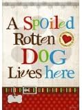 Flagtrends A Spoiled Rotten Dog Lives Here Pet 28 by 40-Inch Classic Outdoor Patio Porch Flag