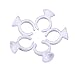 10 x Disposable Eyelash Extension Glue Rings Adhesive Tattoo Pigment Well Holder White