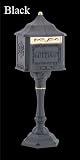 Amco Colonial Pedestal Locking Mailbox - Black