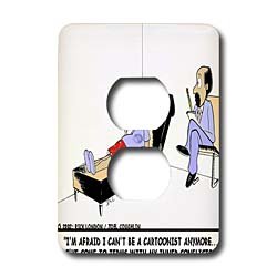 Londons Times Funny Medicine Cartoons - Losing Inner Conflicts - Light Switch Covers - 2 plug outlet cover