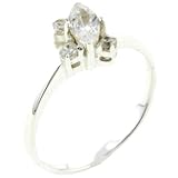 Pugster Size 8 Marquise Cz Gift Fashion Jewelry Ring Sterling Silver