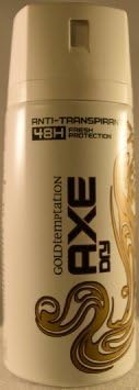 AXE deodorant body spray (3X 150 ml/5.07 oz, Gold temptation dry)