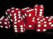 100 Red Dice - 16mm
