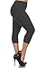 Leggings Depot High Waisted Capri Leggings - Soft & Slim - 37+ Colors (Charcoal Gray, One Size)