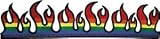 8" Gay Rainbow Colors Flame Flames Fire Logo Patch