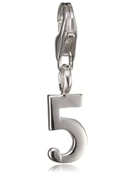 VINANI brand Germany 925 Sterling Silver Charm Pendant Number 5 shiny Digit HZFU