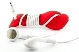 Tuff-Luv Tuff-Ties Wrap and Snap Earphone Cable - Red Snapper