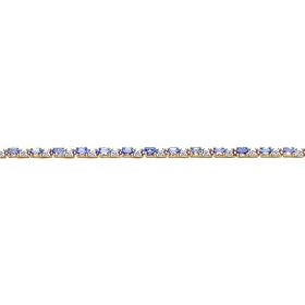 14K Gold 5.37cttw Diamond and Tanzanite Bracelet 7 by FindingKing