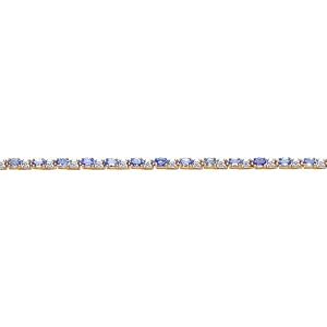 14K Gold 5.37cttw Diamond and Tanzanite Bracelet 7 by