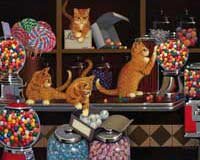 31%2BuxTX2nqL White Mountain Candy Store Cats 1000 Piece Jigsaw Puzzle