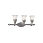 Minka Lavery Europa 5763-2560-84 Glass Reversible 3-LT 300w (9"H x 25"W) Vanity Lighting in Nickel