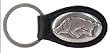 Black Leather Emblem Key Chain - Collegiate Series
