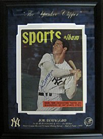 Joe DiMaggio Autographed / Signed New York Yankees Baseball Custom Framed Photo (PSA/DNA)