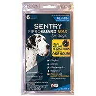 SENTRY FIPROGUARD MAX FOR DOGS, Color: 6 MONTH; Size: 89-132 POUNDS (Catalog Category: Dog:FLEA AND TICK) SENTRY FIPROGUARD MAX FOR DOGS, Color: 6 MONTH; Size: 89-132 POUNDS (Catalog Category: Dog:FLEA AND TICK)