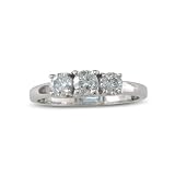 31%2BvA4Gm6ML. SL160  1/2ct Three Diamond Engagement Ring in Sterling Silver ( Sizes 4 9 