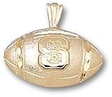 North Carolina State Wolfpack 14KT Gold S NC Football Pendant