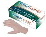 Memphis SensaGuard Vinyl Disposable Gloves, Clear, Powdered 5 mil XL