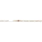Sterling Silver 7 Inch Figaro 150 Medical Alert ID Bracelet