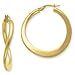 14k 3mm Polished Tapered Twist Hoop Earrings title=