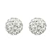Bling Jewelry Sterling Silver White Crystal Shamballa Stud Earrings