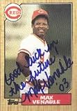 Max Venable, Cincinnati Reds Autographed Card