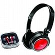 COBY EARBUD/HEADPHONE PACK - IN-EAR,FOLDING,RED - CV215RD